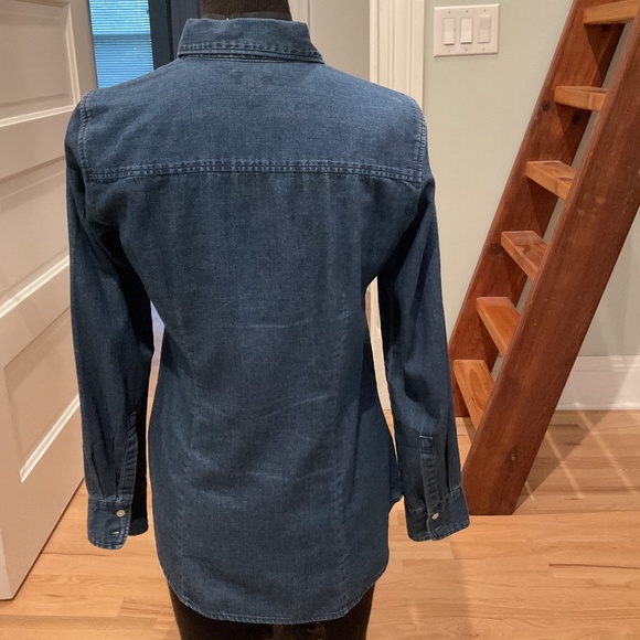 J Crew Factory Denim Button Down Shirt Size XS - Picture 2 of 7